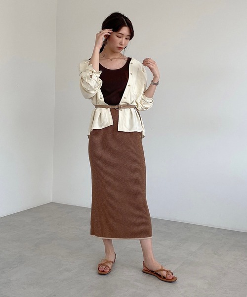 FREE'S MART（フリーズマート）の「◆バイオウォッシュ開襟シャツ（シャツ/ブラウス・レディース・ホワイト/グレー/イエロー・FREE）」の14枚目の写真