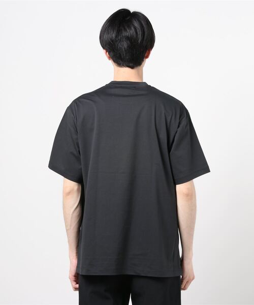 08sircus（ゼロエイトサーカス）の「【08sircus】Compact jersey logo print tee（Tシャツ/カットソー・メンズ・ライトグレー/ブラック・5/4）」の4枚目の写真
