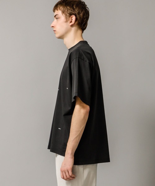08sircus（ゼロエイトサーカス）の「【08sircus】Compact jersey logo print tee（Tシャツ/カットソー・メンズ・ライトグレー/ブラック・5/4）」の14枚目の写真