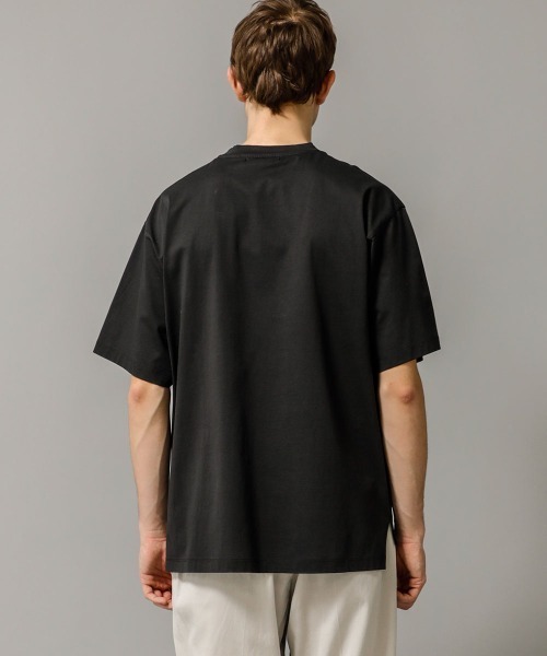 08sircus（ゼロエイトサーカス）の「【08sircus】Compact jersey logo print tee（Tシャツ/カットソー・メンズ・ライトグレー/ブラック・5/4）」の16枚目の写真