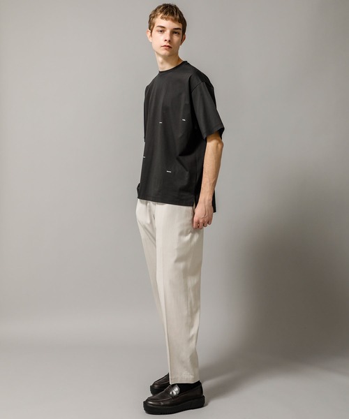 08sircus（ゼロエイトサーカス）の「【08sircus】Compact jersey logo print tee（Tシャツ/カットソー・メンズ・ライトグレー/ブラック・5/4）」の10枚目の写真