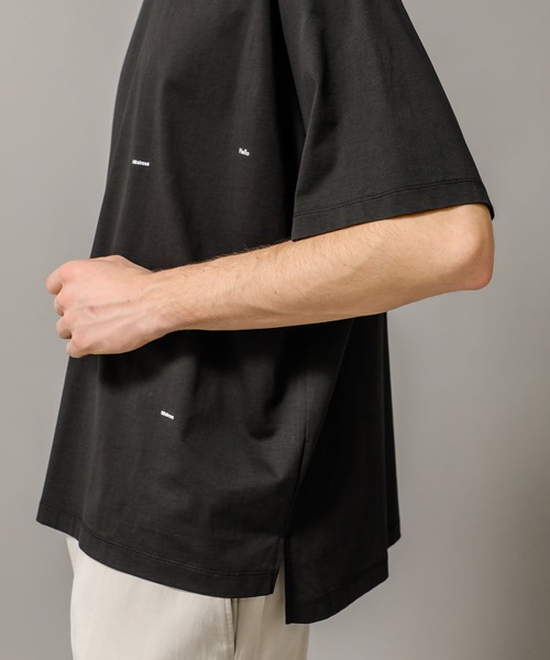 08sircus（ゼロエイトサーカス）の「【08sircus】Compact jersey logo print tee（Tシャツ/カットソー・メンズ・ライトグレー/ブラック・5/4）」の20枚目の写真