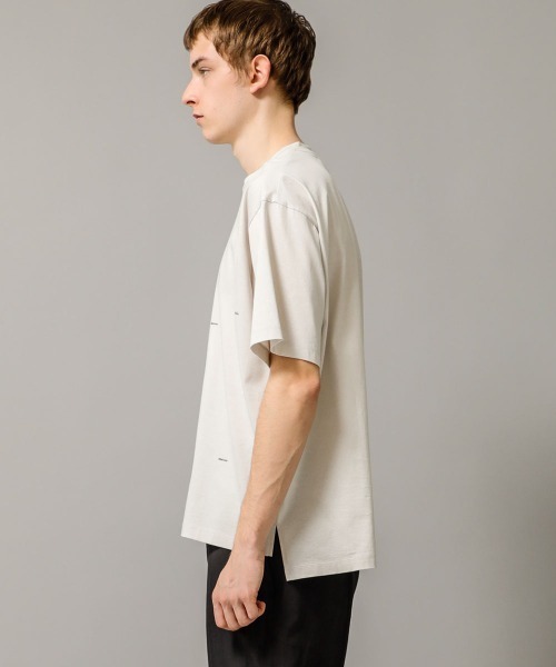 08sircus（ゼロエイトサーカス）の「【08sircus】Compact jersey logo print tee（Tシャツ/カットソー・メンズ・ライトグレー/ブラック・5/4）」の13枚目の写真