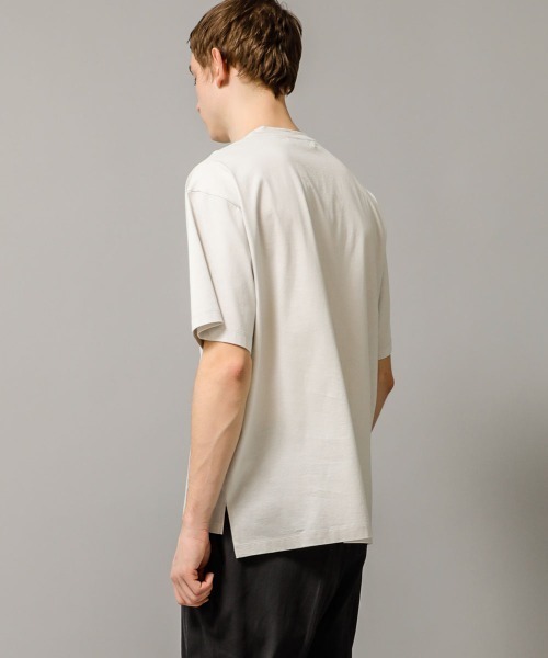 08sircus（ゼロエイトサーカス）の「【08sircus】Compact jersey logo print tee（Tシャツ/カットソー・メンズ・ライトグレー/ブラック・5/4）」の15枚目の写真