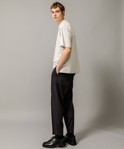 08sircus（ゼロエイトサーカス）の「【08sircus】Compact jersey logo print tee（Tシャツ/カットソー・メンズ・ライトグレー/ブラック・5/4）」の7枚目の写真