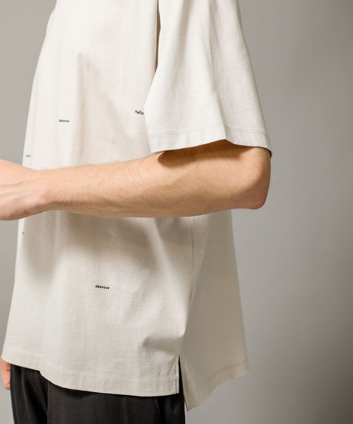 08sircus（ゼロエイトサーカス）の「【08sircus】Compact jersey logo print tee（Tシャツ/カットソー・メンズ・ライトグレー/ブラック・5/4）」の19枚目の写真