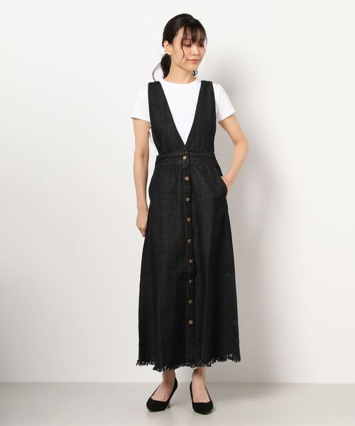 ALLUMER（アリュメール）の「【 Allumer / アリュメール 】 10oz Denim Jumper Skirt  8270407 BUT（ジャンパースカート・レディース・ホワイト/ブラック/ブルー・FREE）」の20枚目の写真