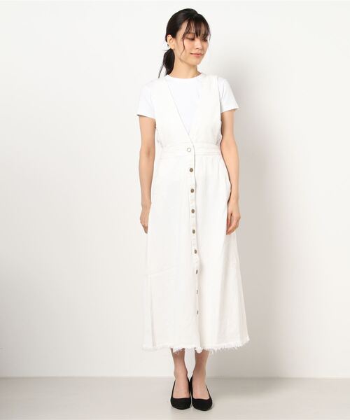 ALLUMER（アリュメール）の「【 Allumer / アリュメール 】 10oz Denim Jumper Skirt  8270407 BUT（ジャンパースカート・レディース・ホワイト/ブラック/ブルー・FREE）」の21枚目の写真