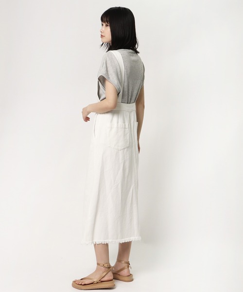 ALLUMER（アリュメール）の「【 Allumer / アリュメール 】 10oz Denim Jumper Skirt  8270407 BUT（ジャンパースカート・レディース・ホワイト/ブラック/ブルー・FREE）」の6枚目の写真