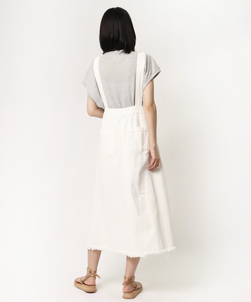 ALLUMER（アリュメール）の「【 Allumer / アリュメール 】 10oz Denim Jumper Skirt  8270407 BUT（ジャンパースカート・レディース・ホワイト/ブラック/ブルー・FREE）」の7枚目の写真