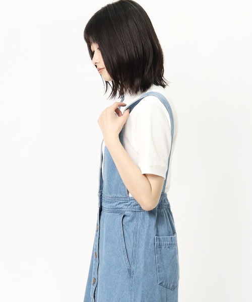 ALLUMER（アリュメール）の「【 Allumer / アリュメール 】 10oz Denim Jumper Skirt  8270407 BUT（ジャンパースカート・レディース・ホワイト/ブラック/ブルー・FREE）」の18枚目の写真