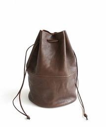 ARTS & CRAFTS | VEGETABLE HORSE LEATHER / DRAW STRINGS POUCH L ドローストリングポーチL(ショルダーバッグ)