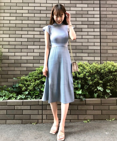 みどり⭐︎ブルーワイドリブカーデandピンクシアーワンピ みどり⭐︎ブルーワイドリブカーデandピンクシアーワンピ ダブル