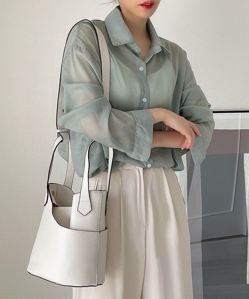 etade（エタード）の「2way バケットバッグ etda3（ショルダーバッグ・レディース・ホワイト/ブラック/ブラウン/グレイッシュベージュ・FREE）」の5枚目の写真