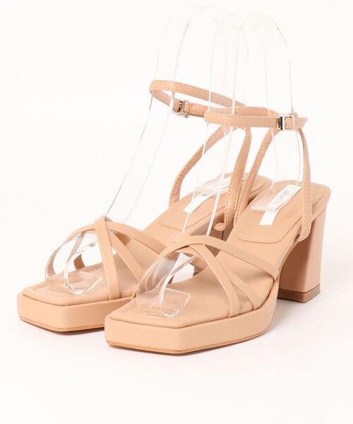 chuclla（チュクラ）の「Platform strap chunky-heel sandals chs147（サンダル・レディース・キャメル/ブラック/ホワイト/ブルーグリーン・39/37/38/40/36）」の12枚目の写真