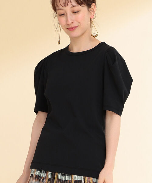 Ray BEAMS（レイビームス）の「Ray BEAMS / タック パワーショルダー Tシャツ（Tシャツ/カットソー・レディース・ホワイト/ブラック/ブルー系その他3・ONE SIZE）」の3枚目の写真