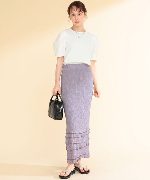 Ray BEAMS（レイビームス）の「Ray BEAMS / タック パワーショルダー Tシャツ（Tシャツ/カットソー・レディース・ホワイト/ブラック/ブルー系その他3・ONE SIZE）」の6枚目の写真