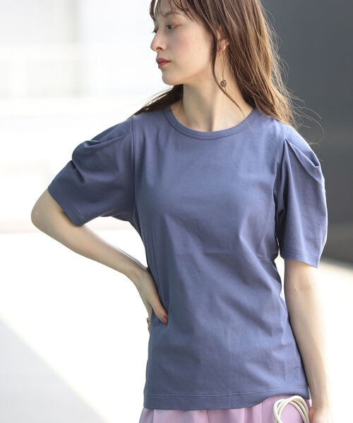 Ray BEAMS（レイビームス）の「Ray BEAMS / タック パワーショルダー Tシャツ（Tシャツ/カットソー・レディース・ホワイト/ブラック/ブルー系その他3・ONE SIZE）」の17枚目の写真