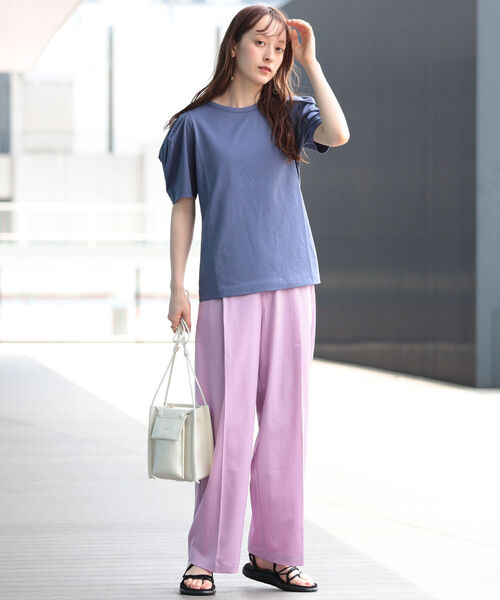 Ray BEAMS（レイビームス）の「Ray BEAMS / タック パワーショルダー Tシャツ（Tシャツ/カットソー・レディース・ホワイト/ブラック/ブルー系その他3・ONE SIZE）」の22枚目の写真