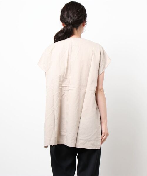 DONOBAN（ドノバン）の「リネンタッチオーバージレ（ベスト・レディース・ブラック/ライトベージュ・F）」の4枚目の写真