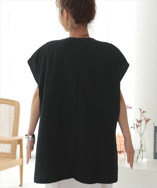 DONOBAN（ドノバン）の「リネンタッチオーバージレ（ベスト・レディース・ブラック/ライトベージュ・F）」の21枚目の写真