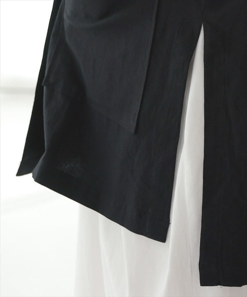 DONOBAN（ドノバン）の「リネンタッチオーバージレ（ベスト・レディース・ブラック/ライトベージュ・F）」の5枚目の写真