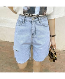 fd style | 【DS】ダメージデニムハーフパンツ(デニムパンツ)