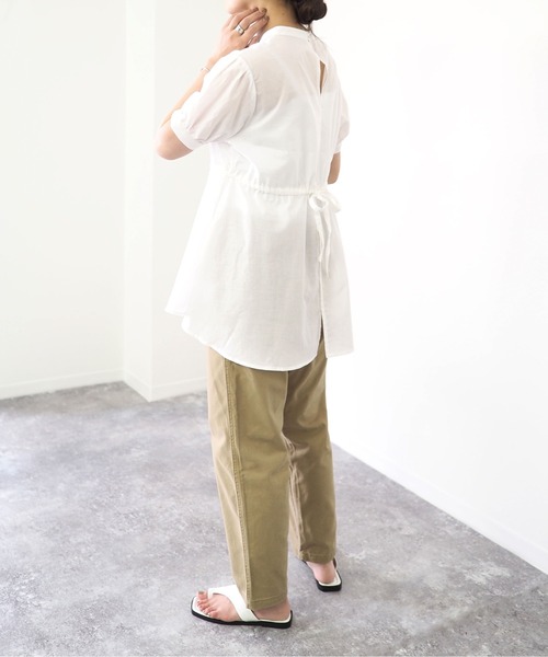 Riberry（リベリー）の「ウエスト切替半袖チュニック（チュニック・レディース・ブラック/ベージュ/オフホワイト・MEDIUM）」の13枚目の写真