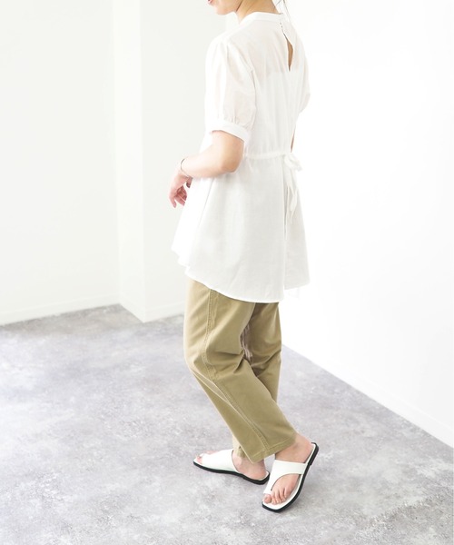 Riberry（リベリー）の「ウエスト切替半袖チュニック（チュニック・レディース・ブラック/ベージュ/オフホワイト・MEDIUM）」の14枚目の写真