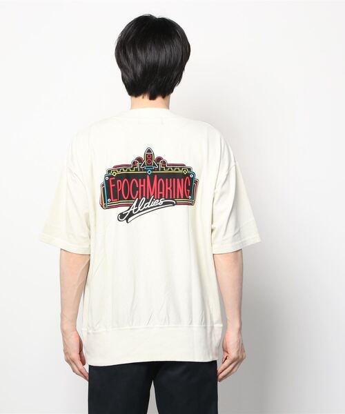 ALDIES(アールディーズ)の「Epoch Big Cut / エポックビッグカット(Tシャツ/カットソー・メンズ・グリーン/オレンジ/オフホワイト/ブラック・FREE)」の6枚目の写真
