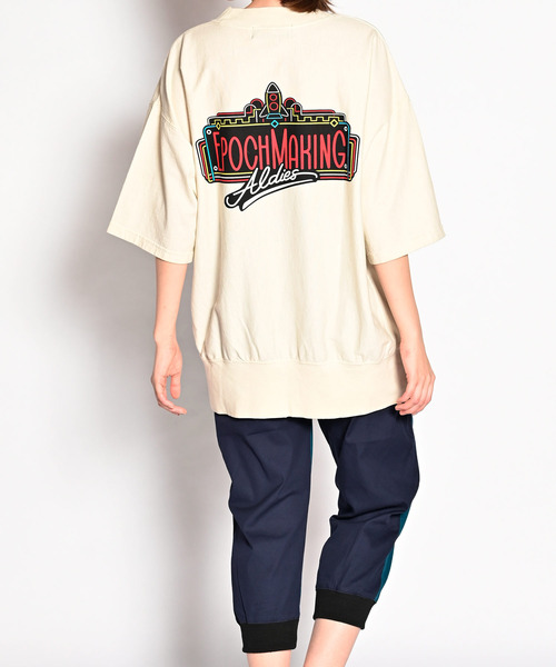 ALDIES(アールディーズ)の「Epoch Big Cut / エポックビッグカット(Tシャツ/カットソー・メンズ・グリーン/オレンジ/オフホワイト/ブラック・FREE)」の2枚目の写真