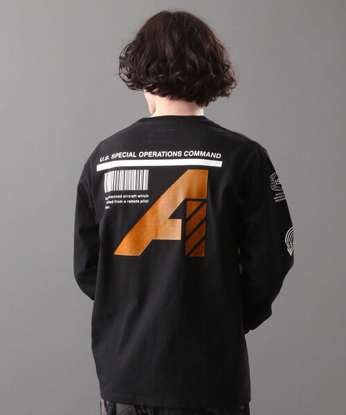 AVIREX（アヴィレックス）の「【AVIREX FLYER’S】ロングスリーブ Tシャツ リーコン / LS T-SHIRT RECON AF / アヴィレックス / AVIREX（Tシャツ/カットソー・メンズ・ブラック/ネイビー/オフホワイト/オレンジ・MEDIUM/LARGE/X-LARGE/XX-LARGE）」の18枚目の写真