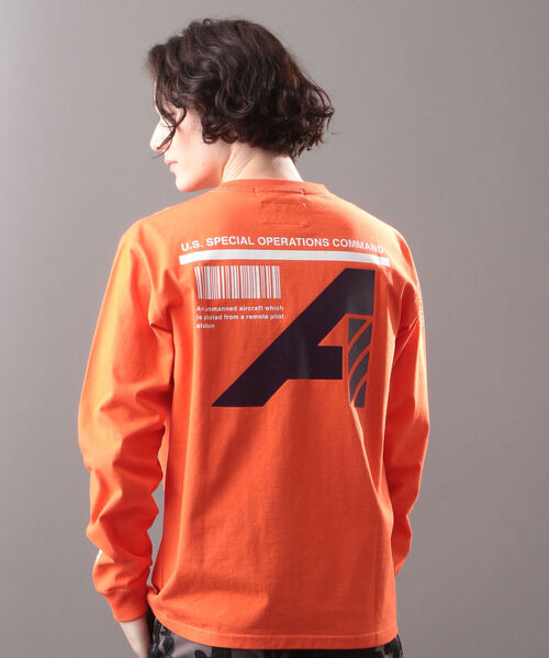 AVIREX（アヴィレックス）の「【AVIREX FLYER’S】ロングスリーブ Tシャツ リーコン / LS T-SHIRT RECON AF / アヴィレックス / AVIREX（Tシャツ/カットソー・メンズ・ブラック/ネイビー/オフホワイト/オレンジ・MEDIUM/LARGE/X-LARGE/XX-LARGE）」の19枚目の写真