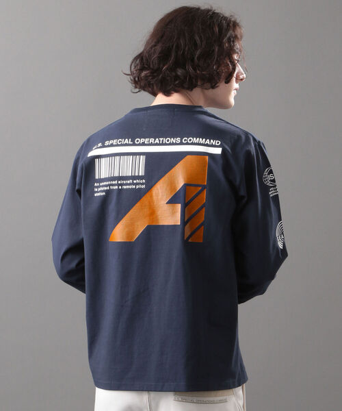 AVIREX（アヴィレックス）の「【AVIREX FLYER’S】ロングスリーブ Tシャツ リーコン / LS T-SHIRT RECON AF / アヴィレックス / AVIREX（Tシャツ/カットソー・メンズ・ブラック/ネイビー/オフホワイト/オレンジ・MEDIUM/LARGE/X-LARGE/XX-LARGE）」の20枚目の写真