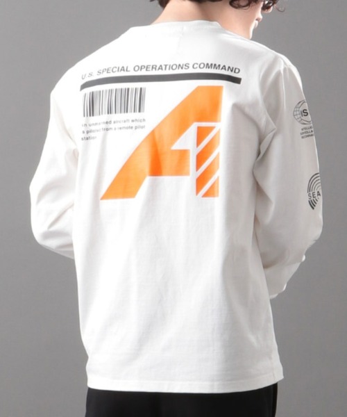 AVIREX（アヴィレックス）の「【AVIREX FLYER’S】ロングスリーブ Tシャツ リーコン / LS T-SHIRT RECON AF / アヴィレックス / AVIREX（Tシャツ/カットソー・メンズ・ブラック/ネイビー/オフホワイト/オレンジ・MEDIUM/LARGE/X-LARGE/XX-LARGE）」の2枚目の写真