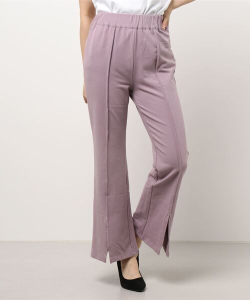 roial(ロイアル)の「PANT/ROIAL(ロイアル)スリット入りフロントタックロングパンツ(その他パンツ・レディース・パープル/ミント/ライトベージュ・SMALL/MEDIUM)」の3枚目の写真