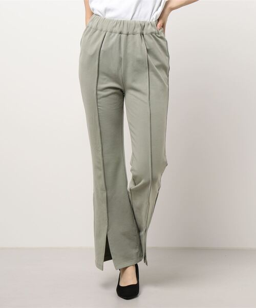 roial(ロイアル)の「PANT/ROIAL(ロイアル)スリット入りフロントタックロングパンツ(その他パンツ・レディース・パープル/ミント/ライトベージュ・SMALL/MEDIUM)」の2枚目の写真