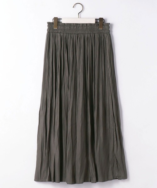 Grand PARK（グランドパーク）の「消しプリーツロングスカート（スカート・レディース・ネイビー/ベージュ/チャコールグレー/カーキ・FREE）」の2枚目の写真