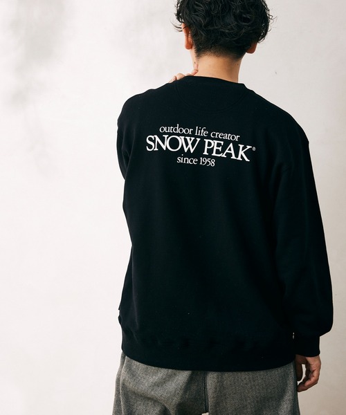 Snow Peak(スノーピーク)の「【Snow Peak×relume / スノーピーク】 Classic ロゴプリント スウェット(スウェット・メンズ・ブラック/ベージュ/グレー・MEDIUM/LARGE)」の4枚目の写真