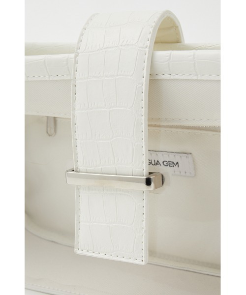 LAGUA GEM（ラグアジェム）の「CROCO CLEAR ONEHANDLE BAG（ショルダーバッグ・レディース・ブラック/ホワイト・FREE）」の7枚目の写真
