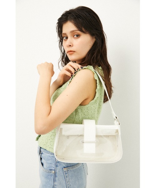 LAGUA GEM（ラグアジェム）の「CROCO CLEAR ONEHANDLE BAG（ショルダーバッグ・レディース・ブラック/ホワイト・FREE）」の9枚目の写真