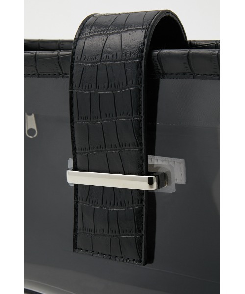 LAGUA GEM（ラグアジェム）の「CROCO CLEAR ONEHANDLE BAG（ショルダーバッグ・レディース・ブラック/ホワイト・FREE）」の14枚目の写真