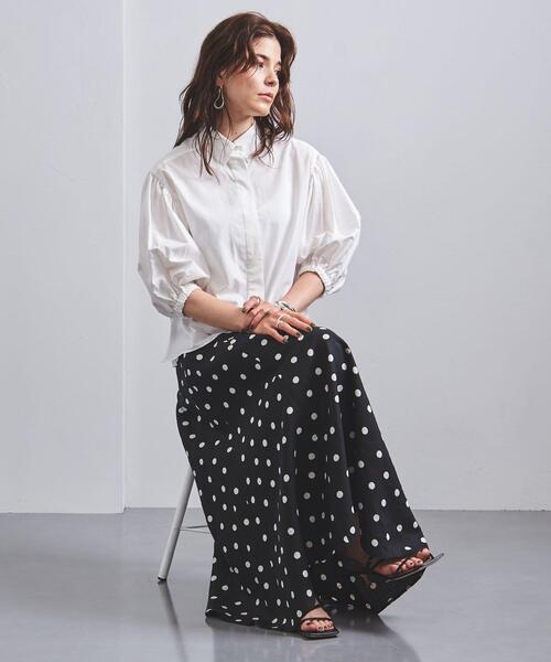 UNITED ARROWS（ユナイテッドアローズ）の「＜UNITED ARROWS> C/CEL ボリュームスリーブ シャツ W◆（シャツ/ブラウス・レディース・ホワイト/ブラック/オリーブ・FREE）」の14枚目の写真