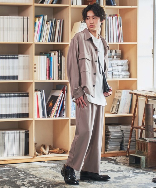 WEGO（ウィゴー）の「WEGO/セミワイドスラックス（スラックス・メンズ・ベージュ/ブラック/ダークオレンジ・SMALL/LARGE/MEDIUM）」の16枚目の写真