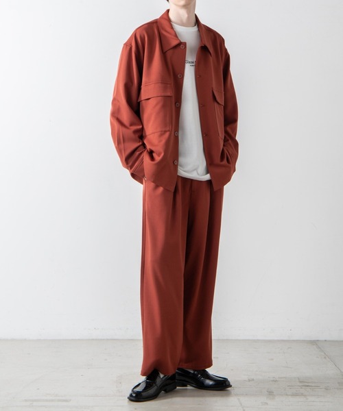 WEGO（ウィゴー）の「WEGO/セミワイドスラックス（スラックス・メンズ・ベージュ/ブラック/ダークオレンジ・SMALL/LARGE/MEDIUM）」の4枚目の写真