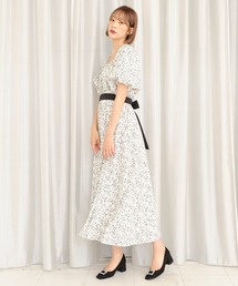 TITTY&CO. | フロントギャザーフラワーワンピース(ワンピース)