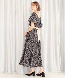 TITTY&CO. | フロントギャザーフラワーワンピース(ワンピース)