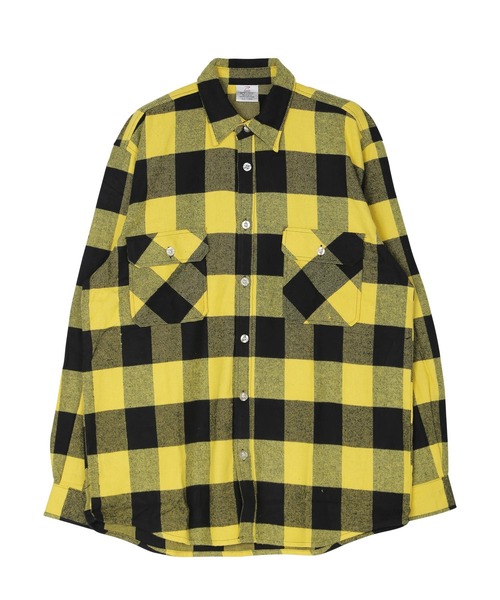 ROTHCO(ロスコ)の「Rothco / ロスコ Heavyweight Flannel Shirt ヘビーウェイト フランネルシャツ(シャツ/ブラウス・メンズ・オレンジ/ブラウン/カーキ/グレー/ブルー/ホワイト×ブラック/イエロー/レッド/ブラック/グリーン/ウッドランド/パープル・LARGE/MEDIUM/XX-LARGE/XXX-LARGE/XXXX-LARGE/X-LARGE/SMALL)」の9枚目の写真