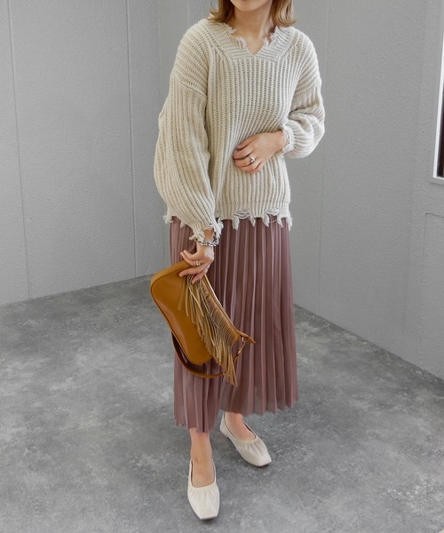 minia(ミニア)の「フリンジショルダーバッグ <ショルダーストラップ&肩掛けハンドル付き> ◆(ショルダーバッグ・レディース・ブラック/アイボリー/キャメル/マスタード・FREE)」の13枚目の写真