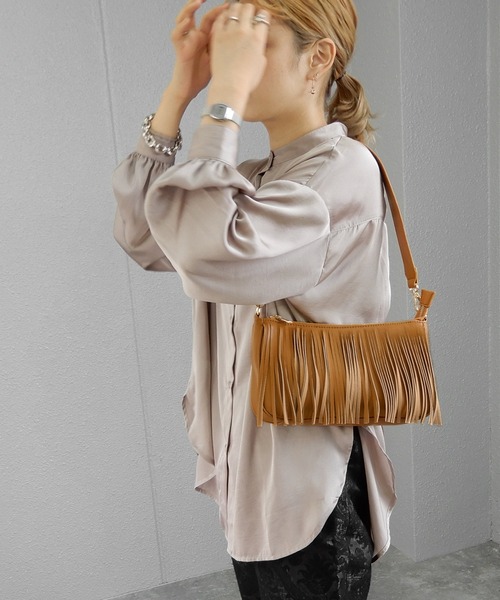 DT★Max Mara ★ARLES フリンジショルダーバッグ セール】ロングフリンジ ショルダー ミニバッグ（ショルダー